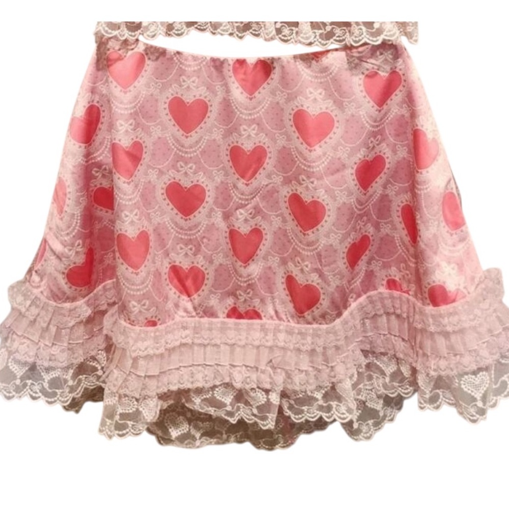 Sugar Thrillz Pink Heart Mini Skirt